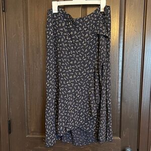 Madewell Ruffle-Wrap Midi Skirt in Spring Fling